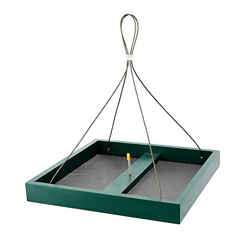 Solution4Patio 360° Viewing Outdoor Platform Bird Feeder, Rustproof Mesh - style: Green Platform