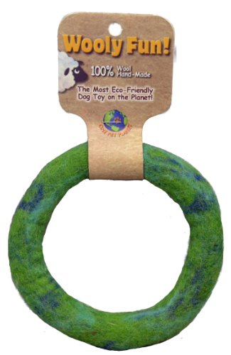 Wool Dog Toy, 5-Inch, Green