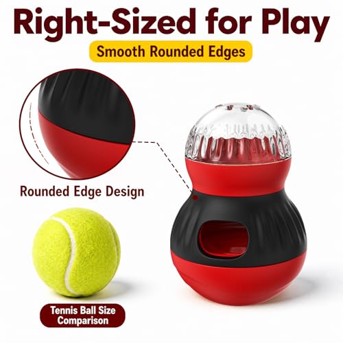 Interactive Dog Toys Adjustable Treat Dispensing Ball (Red) - color: Red