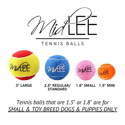 Midlee Squeaky Mini Tennis Ball for Dogs 1.5"- Pack of 12 (Orange/Blue) - color: Orange