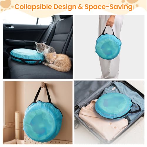 Petizer H-4-Way Collapsible Cat Tunnels for Kittens Indoor Entertainment, Washable Cute Cat Tube Toys with Interactive Playing Balls,Tear-Resistant Pet Tube, Cats, Kitten, Kitty, Puppy, Rabbit