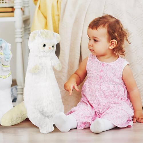 20.5 Inch Ferret Plush Stuffed Animal Long Cute Ferrets Pillow Soft Doll Stuffed Cute Toys Animal Lover Gift Kid Birthday Holiday Party Favor(White Ferret) - style: White Ferret