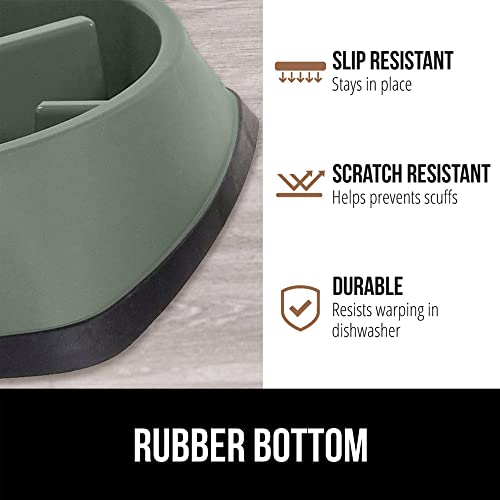 GORILLA GRIP® Patented Slow Feeder Dog and Cat Bowl, BPA Free, 2 Cup Sage - color: Sage, size: 2 Cup
