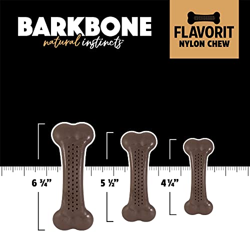 Pet Qwerks Flavorit BarkBone - Fillable Dog Bone for Moderate Chewers - Peanut Butter Flavor - 4.25" - size: Small