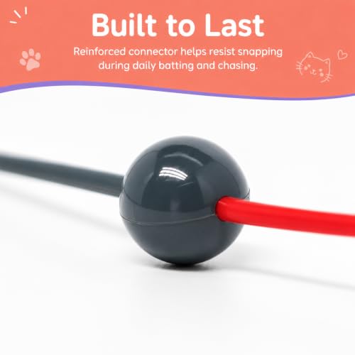 Replacement Wands for Cat's Meow Motorized Cat Toy, Electronic Motion Cat Toys Mouse Tail Refills, Pack of 3