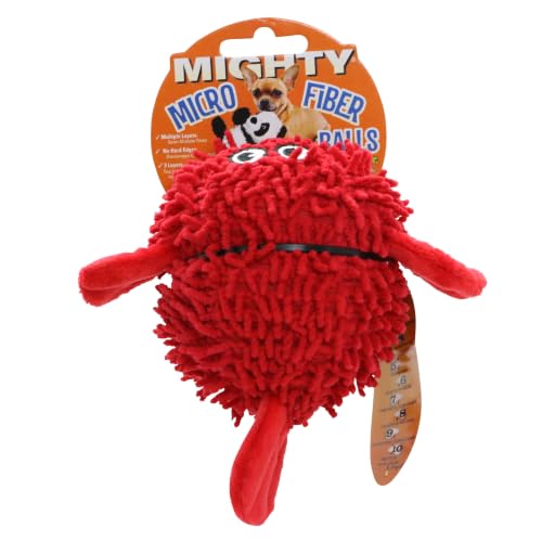 MIGHTY® 2 Pack Microfiber Small Blowfish Dog Toys - color: 2PK Red Blowfish