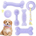 6 Pack Dog Chew Toys, Purple, Small Dog Teething Toys, Soft Durable Interactive Toys for Puppies - color: Purple, size: Small（6Pack）