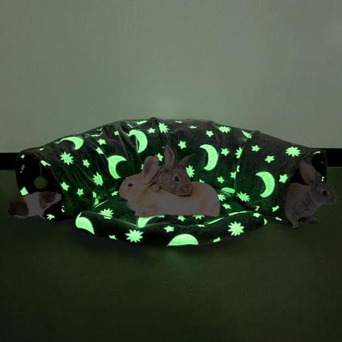 BWOGUE Bunny Tunnel Bed, 2-in-1 Collapsible Rabbit Tunnel Hideout with Mat - color: Grey