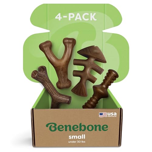 Benebone Small 4-Pack Dog Toys for Aggressive Chewers – Under 30 lbs - size: Small, style: 4 Pack