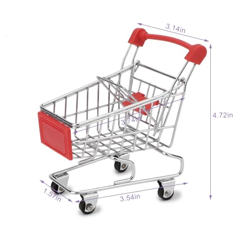 Hypeety Bird Toys Mini Shopping Handcart Trolley Training Bird Toy, Red - color: Red