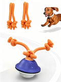 Interactive Dog Toy, 3 Play Modes Smart Moving Bouncing Dogs Ball with Rope - color: Orange-1