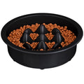 The Niner Slow Feed Bowl - Raised Peaks Slow Down Pets Eating - Fits Elevated Feeders Including Neater Feeder Large Sizes - Gentle on Teeth and Gums - Holds up to 2 Cups (Black) - color: Black