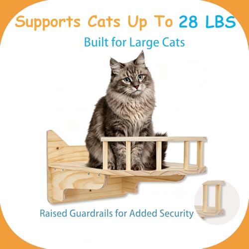 Cat Wall Shelves, 9-Piece Cat Wall Furniture for Large Cats - size: 9 pcs