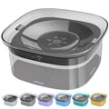 UPSKY 70oz Dog Water Bowl, No Spill Slow Drinking Feeder for Messy Drinker - color: C-Black, size: 2 L