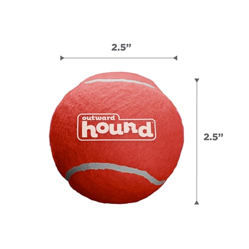 Outward Hound Squeaker Ballz Tennis Ball Dog Toy, Medium, 2.5", 6‑Pack - color: Multi Squeaker Balls, size: Medium, style: 6-Pack