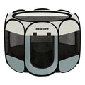 Dog Cat Playpen, Puppy Pet Crate Tent Cage, Home Enclosure Kennel - color: Grey, size: S(29"L x 29"W x 17"H)