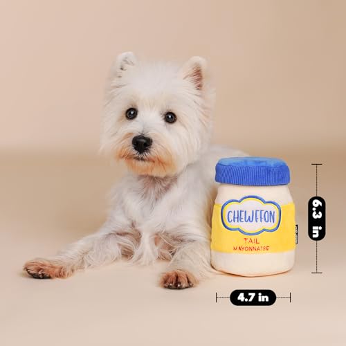 CHEWFFON Dog Enrichment Toys, Snuffle Crinkle Toy for Mental Stimulation - style: Mayonnaise