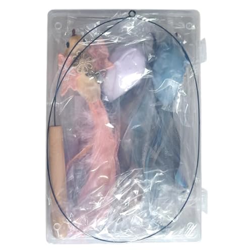 miwoowim 35" Steel Wire Cat Wand Toy & 6PCS Realistic Feather Bird Refills - color: Cat Wand Toy Birds
