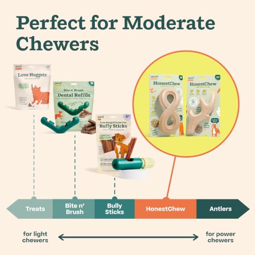 WOOF HonestChew Duo Dog Chew Toy Set for Dogs 60 lbs & Up - color: Duo Pack, size: Large