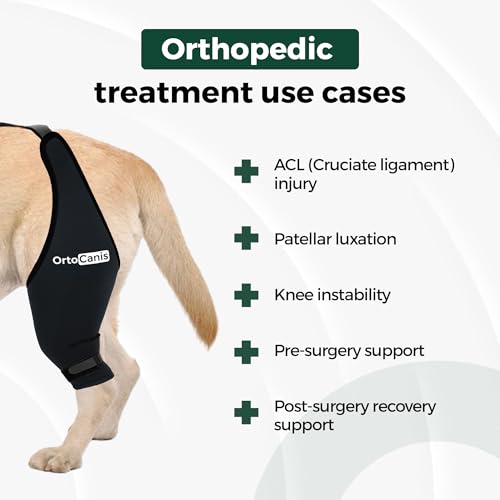 Ortocanis Dog Knee Brace for Hind Leg Support – (XXXS, Right Leg) - size: Size XXX-Small (6,4 - 7 ")