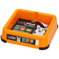LickiMat Mini Keeper. Designed to Enhance LickiMat Experience and Extend LickiMat into Full Feeder for Small Dogs. (Orange) - color: Orange