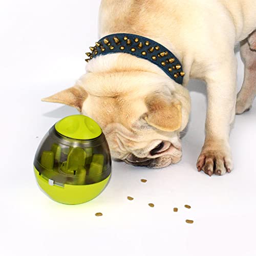 Dog & Cat Interactive Mental Stimulation Toy, Puzzle Treat Ball for Frenchie, Slow Feeding Ball (Green) - color: Green