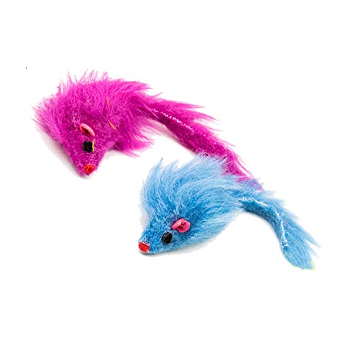 Youngever 7 Cat Toys Assortment with 5 Refillable Catnip Fish Cat Toys and 2 Catnip Fur Mouse Cat Toys, Extra Catnip for Refill, for Cat, Puppy, Kitty, Kitten, Ferret, Rabbit