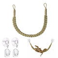 1 Set Green Snake Climbing Rope, Ball Python Tank Accessories with 2 Suction Cups & 2 Horn Hooks, 1.9cm Height Snake Enclosure Accessories for Ball Python Enrichment