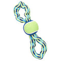 SPOT Colorful Rope Bungee Dog Toy with Squeaker | Tug of War Rope and Tennis Ball Toy for Small and Large Dog Breeds | Fetch Dog Toy | 13"