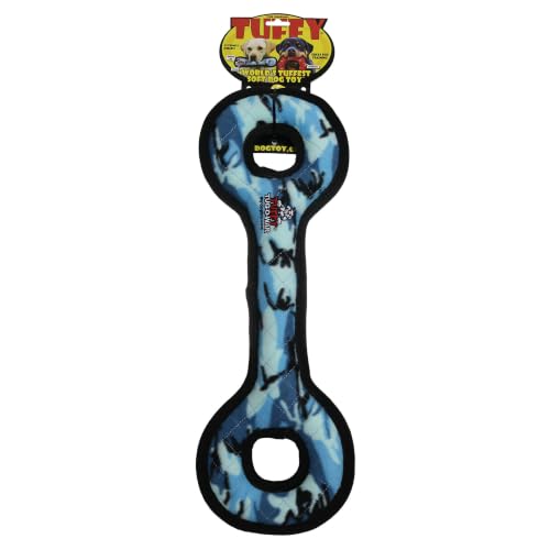 TUFFY® 2 Pack Ultimate TugOWar Ultra Durable Plush Dog Toy - color: 2PK Blue Camo TugOWar