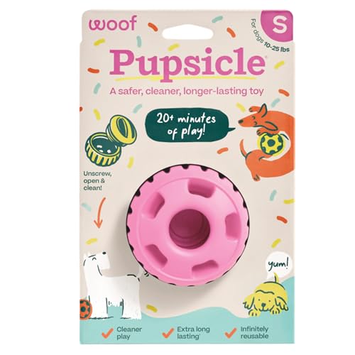 WOOF Pupsicle Interactive Dog Ball Toy for Dogs Small 10-25 lbs - Pink - color: Pink, size: Small