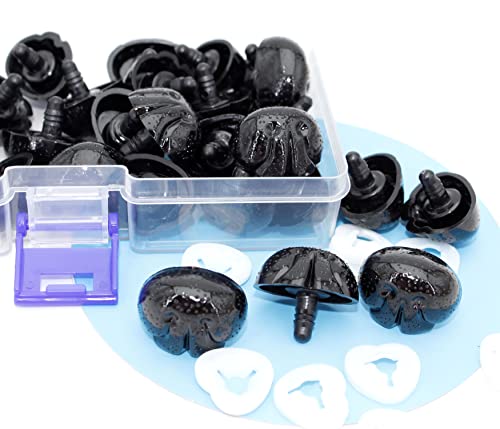 20Pcs Large Plastic Safety Nose Dog Nose for Crocheting,with Box - color: #1 Dog Nose