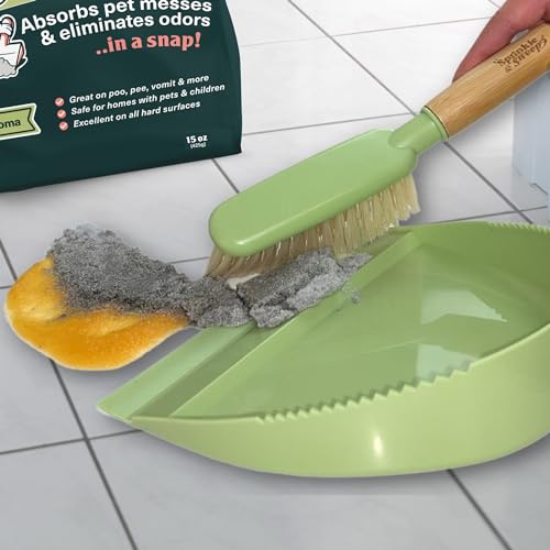 Sprinkle & Sweep: Pet Mess & Odor Cleanup - 15oz Bag - Dog Accident & Mess Clumping Powder, Remove Pee-Poop-Vomit from Hard Surfaces, Ultra-Absorbent - style: 15 Ounce (Pack of 1)
