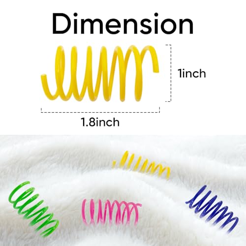 Cat Toys for Indoor Cats, 30 Pack Interactive Cat Spring Toys - color: 4-Color, size: 30 Packs