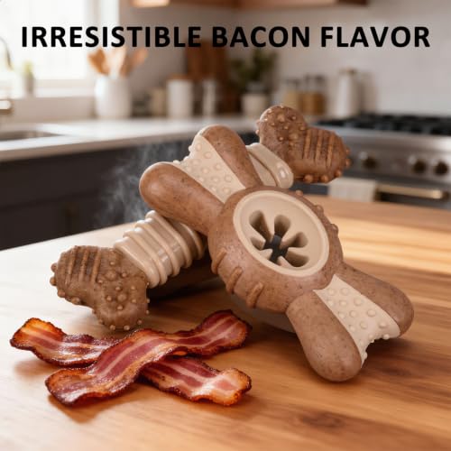 Dog Puzzle Chew Toy Durable Interactive Nylon Toys - color: Brown