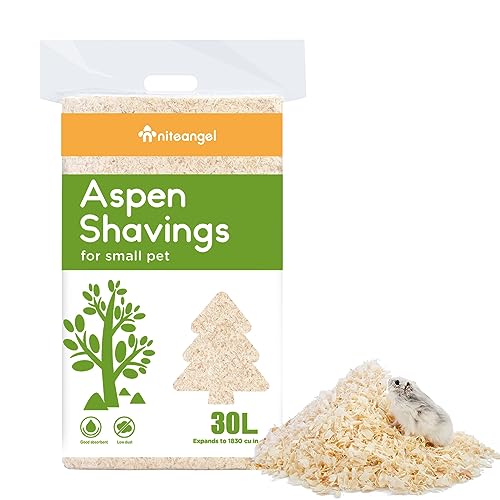 Niteangel Aspen Shaving Hamster Bedding: 30L Absorb Odors & No Dust - size: 30L - 8mm