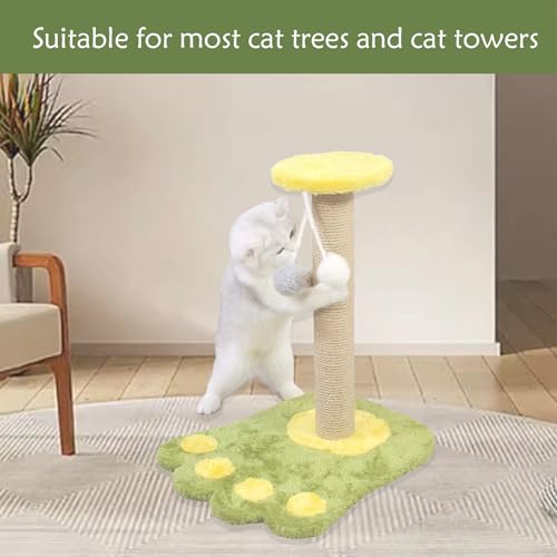 4 Pcs Cat Scratching Post Replacement for Indoor 15.7 x 3.1 Inches Cats Tree Replacement Parts Natural Sisal Cat Scratch Posts Refill Pole Part with M8 Screws Spare Cat Furniture Accessories - color: 【4 Pcs+White 】