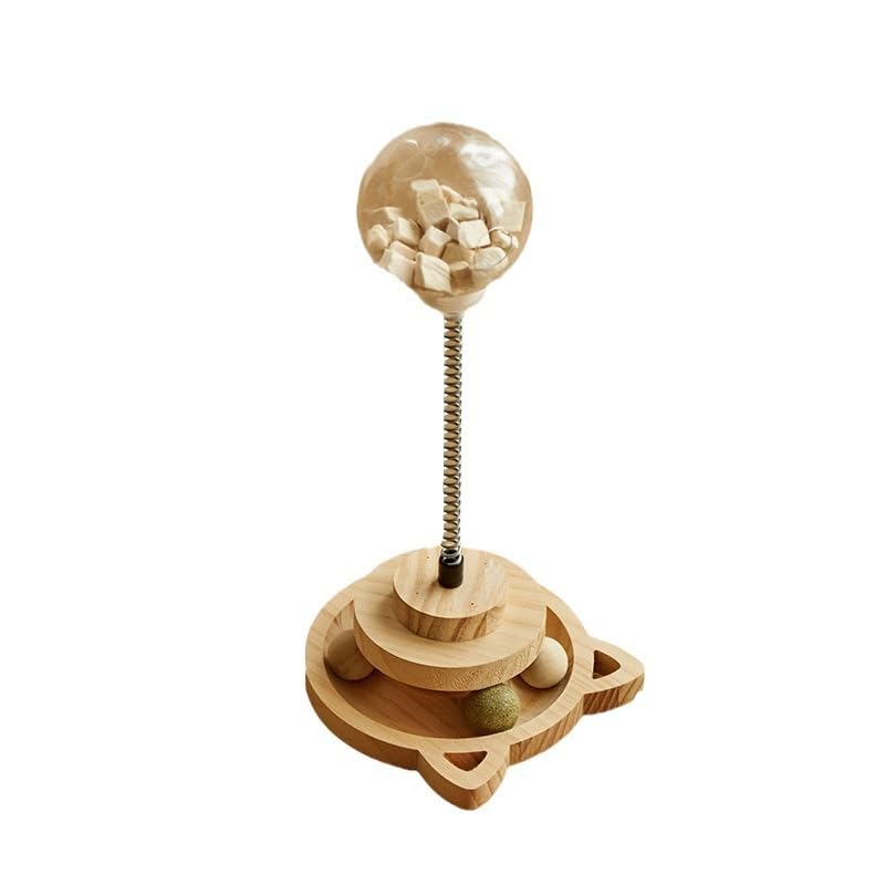 Cat Treat Ball Play Treat Dispenser Toy Catnip Roller Cats Slow Food Toy