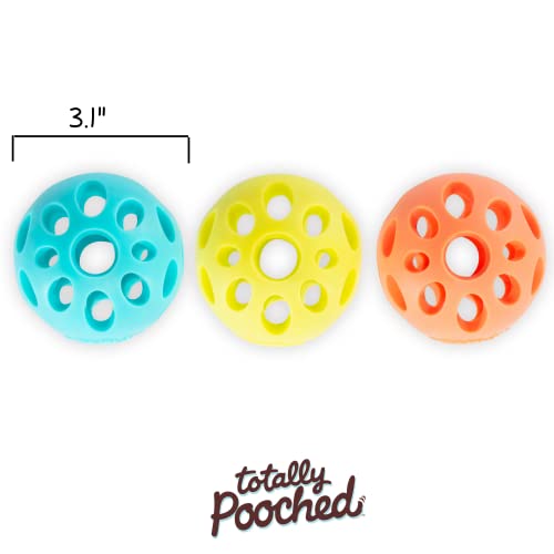 Messy Mutts Totally Pooched Huff n Puff Ball, 3.1 Inch, Puzzle, Teal - color: Teal