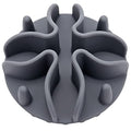 Slow Feeder Insert for Dogs & Cats, 3 Sizes Food-Grade Silicone Anti-Choking Puzzle Feeder, Non-Slip Suction Cup Design, Fits Most Bowls, Bloat Stop Pet Feeding Solution - color: Grey, size: Large 5.5 inchs
