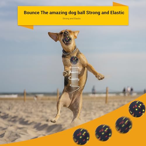 Dog Balls Toys for Aggressive Chewers(2 Pack) - color: Toy Ball-BlackPack of 2), size: Small