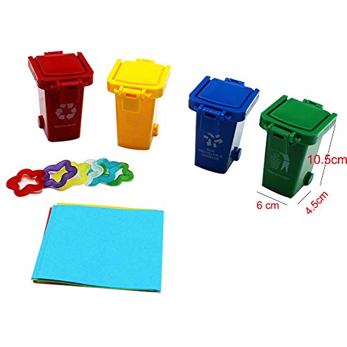 QBLEEV Conure Learning Toys, Color Sorting Bin Teaching Tool Box Bird Toys - color: Red, Green, Yellow, Blue