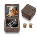 SOITIS Customized Small Pet Urn for Dogs Cats Urn for Pets Ashes Keepsake - color: Custom-Black Paw