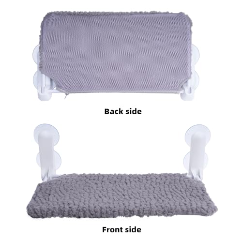 AIWIKIDE Cat Window Perch, Easy Install Bracket, Portable Wall Hammock for Indoor Cat, Grey - color: Grey, size: Cover - 1 Piece