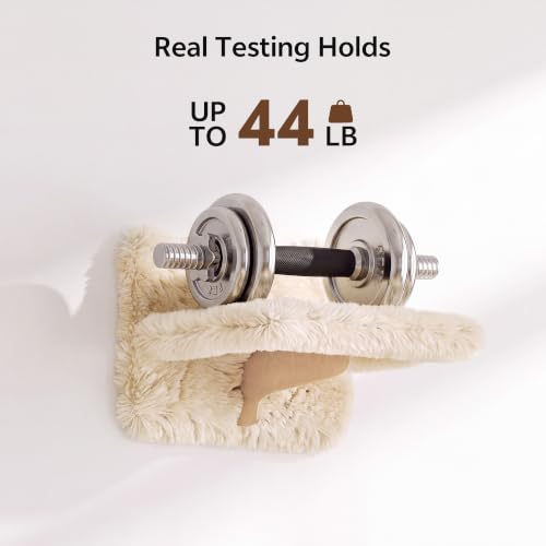 13-in-1 Cat Wall Shelves, Moon & Bridge Cat Wall Furniture, Beige - color: Beige, size: 13-in-1