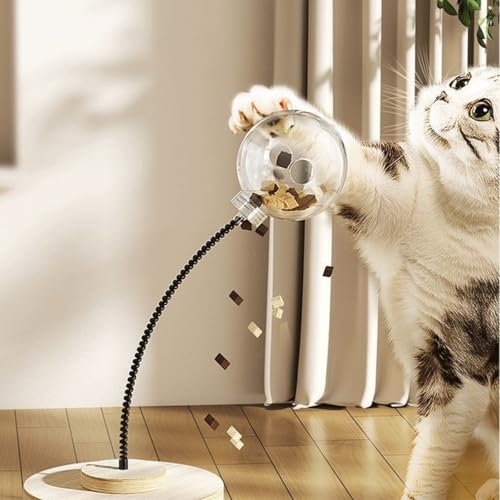 Cat Treat Ball Play Treat Dispenser Toy Catnip Roller Cats Slow Food Toy
