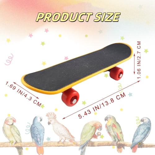 Bearded Dragon Skateboard Toys Bird Parrot Intelligence Toys Turtle Fast Skateboard Accessories Fun pet Turtle Play and Training Toy mini Walking Skateboard Parrot Reptile Skateboard (Large)