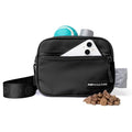 Pup Culture Dog Treat Pouch with Poop Bag Dispenser and Removable Treat Pouch | Cross Body Dog Walking Bag | The Perfect Puppy Training Tool and Even Better Gift - color: Black