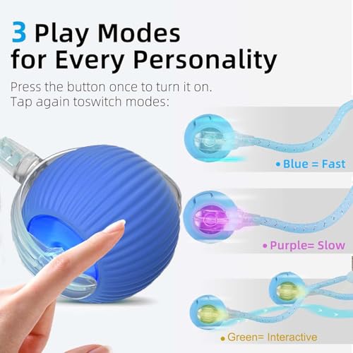 Speed 2.0 Tail Interactive Cat Toys for Indoor Cats, Moving Cat Toy - color: New Blue