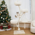 Modern Cat Tree Tower for Indoor Cats, 70" Multi-Level Cat Tower with Plush Perches, Hanging Basket Hammock, Sisal Scratching Posts and Cozy Resting Spaces for Multiple Cats